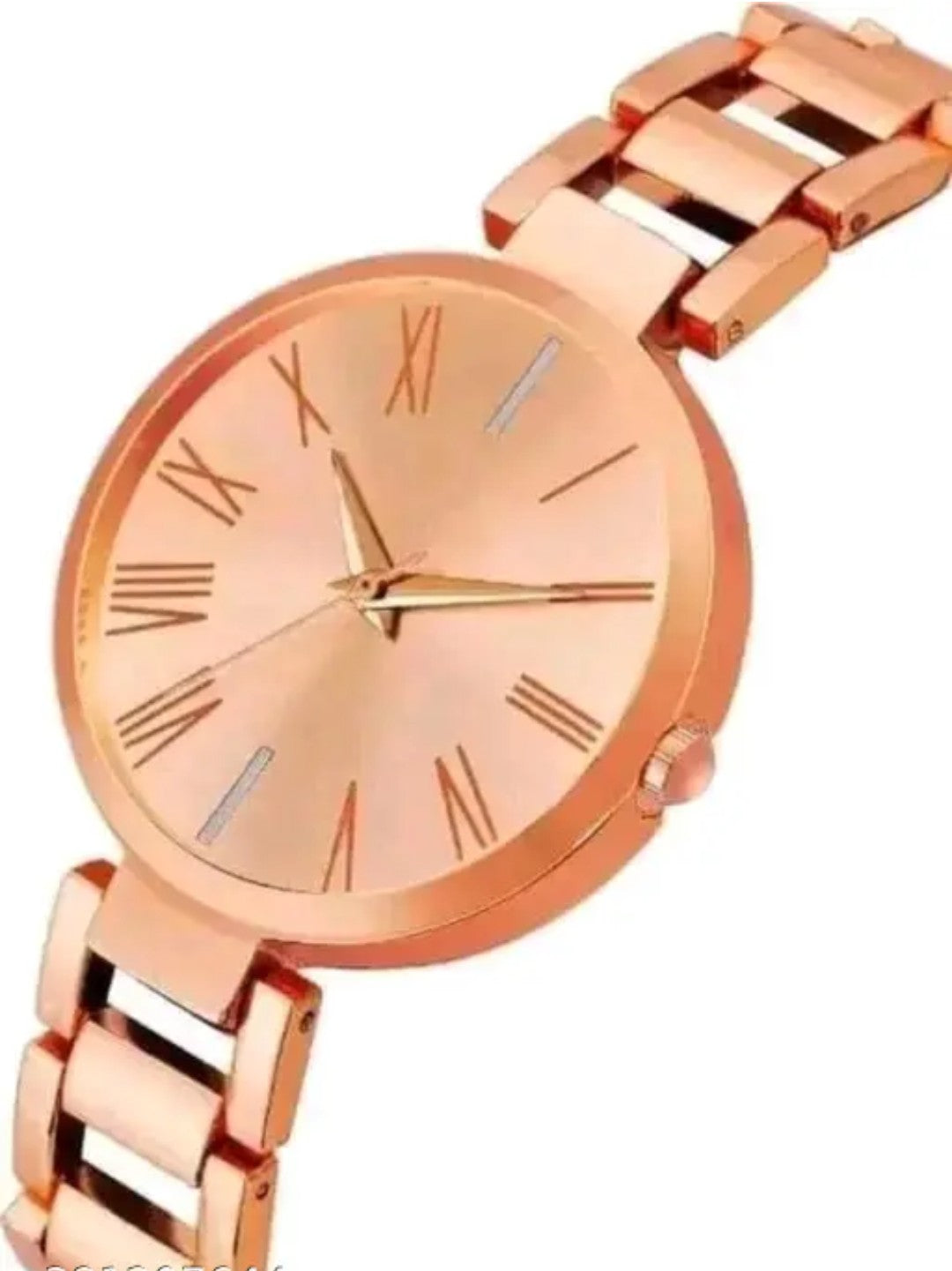Ethnic Solid Rosegold Designer Metal Belt Analog Watches for Women