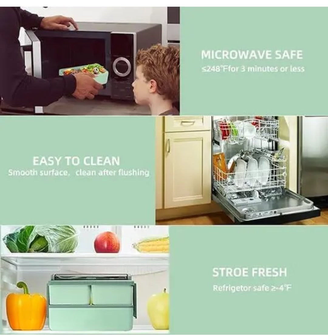 Microwave Safe Insulated Lunch Box with Spoon